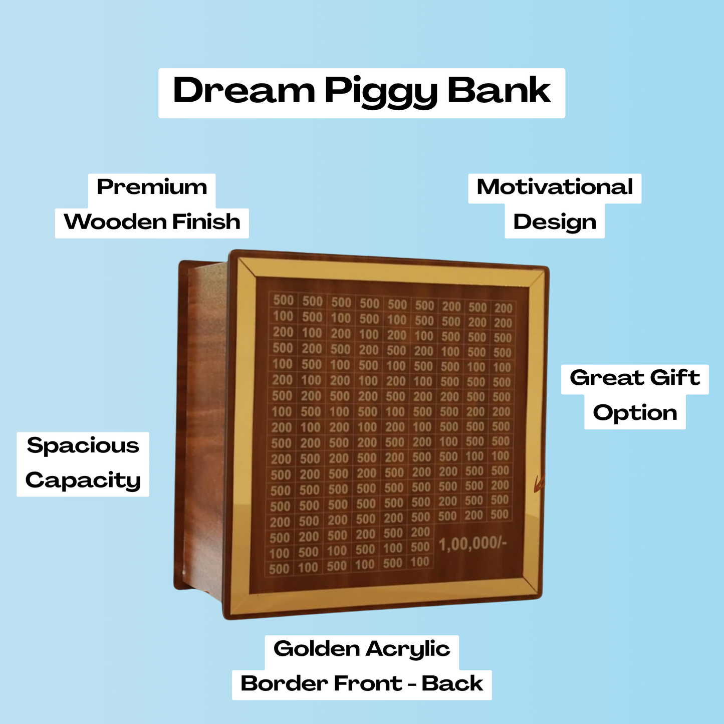 Savings Challenge Piggy Bank
