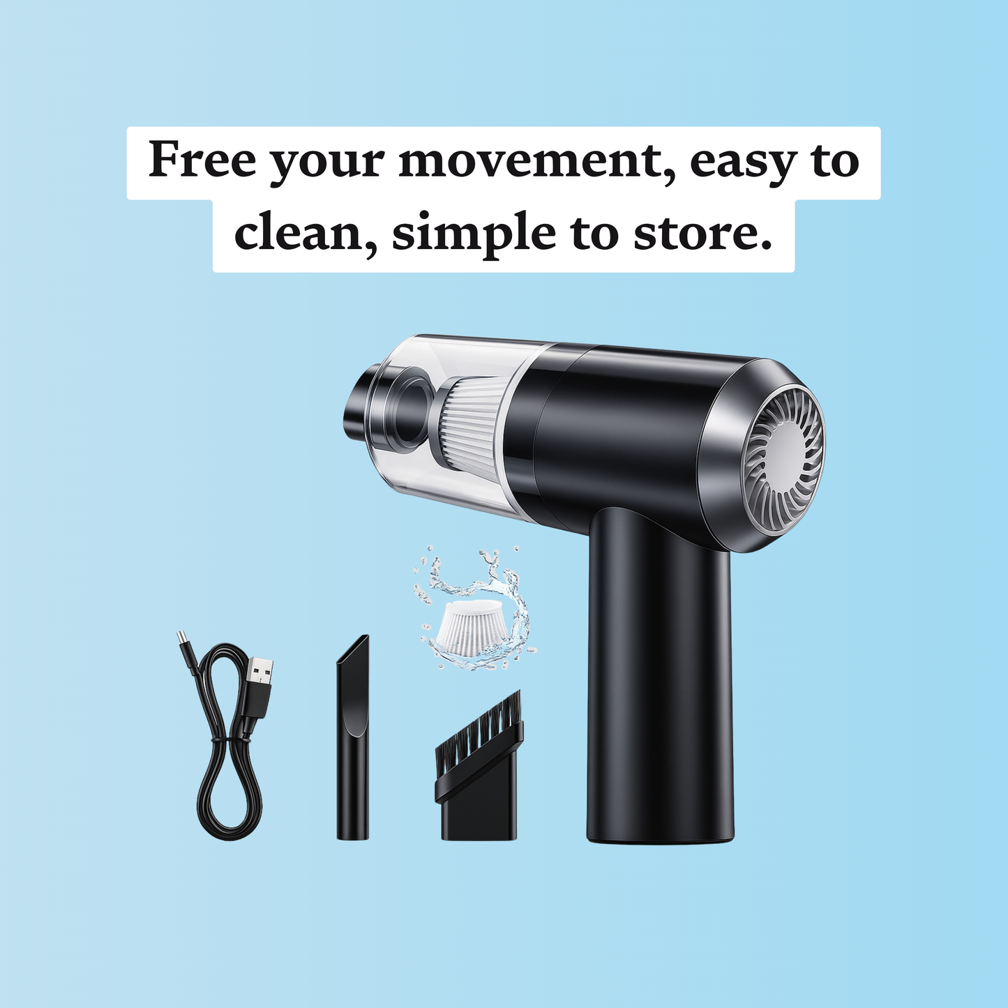 2 in 1 Handheld Vacuum Cleaner