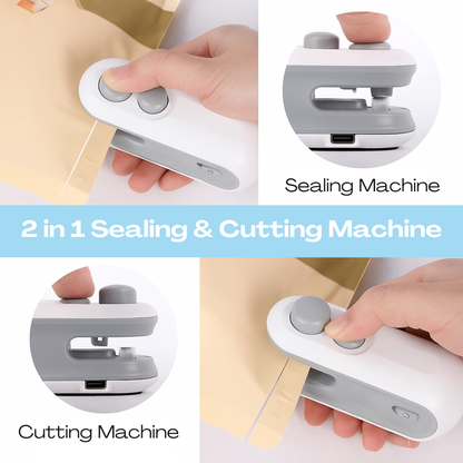 Portable 2 in 1 Mini Sealing Machine with Cutter