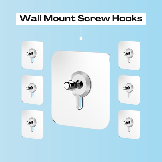 Wall Mount Screw Hooks for Kitchen Bathroom Bedroom Living Room 10 Pcs